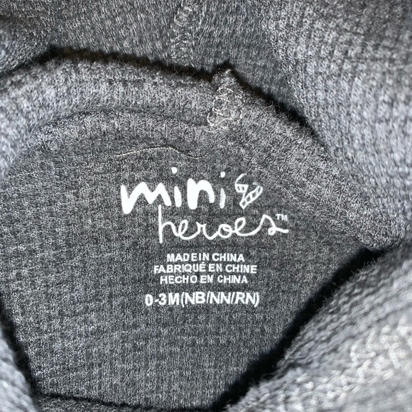 SOLD Mini Heroes Cozy Crew Waffle Outfit 0-3 Months - Picture 4 of 4